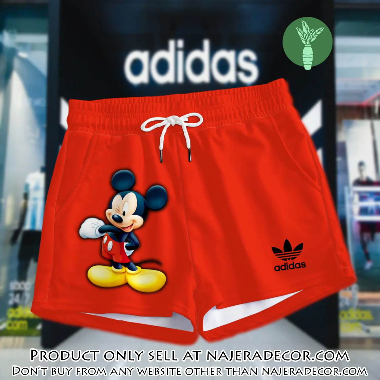 Premium mickey mouse in adidas women shorts lady beach shorts wms1082 njr3820461